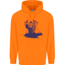 Golden Retriever Mountains Childrens Kids Hoodie Orange