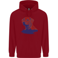 Golden Retriever Mountains Childrens Kids Hoodie Red