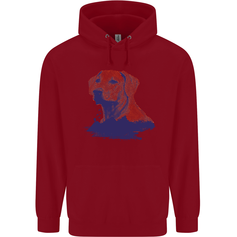 Golden Retriever Mountains Childrens Kids Hoodie Red