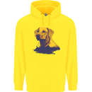 Golden Retriever Mountains Childrens Kids Hoodie Yellow