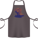 Golden Retriever Mountains Cotton Apron 100% Organic Dark Grey
