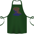 Golden Retriever Mountains Cotton Apron 100% Organic Forest Green