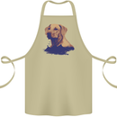 Golden Retriever Mountains Cotton Apron 100% Organic Khaki