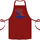 Golden Retriever Mountains Cotton Apron 100% Organic Maroon