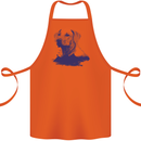 Golden Retriever Mountains Cotton Apron 100% Organic Orange