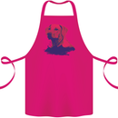 Golden Retriever Mountains Cotton Apron 100% Organic Pink