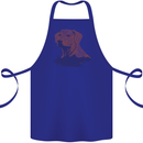 Golden Retriever Mountains Cotton Apron 100% Organic Royal Blue