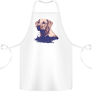 Golden Retriever Mountains Cotton Apron 100% Organic White