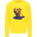 Golden Retriever Mountains Kids Sweatshirt Jumper Yellow