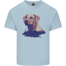 Golden Retriever Mountains Kids T-Shirt Childrens Light Blue