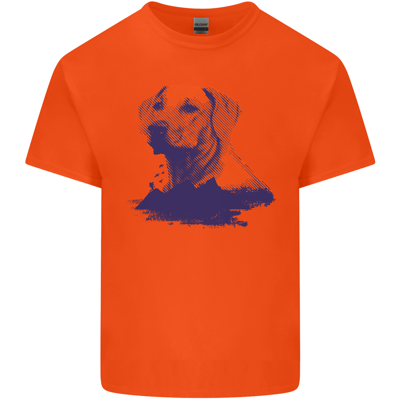 Golden Retriever Mountains Kids T-Shirt Childrens Orange