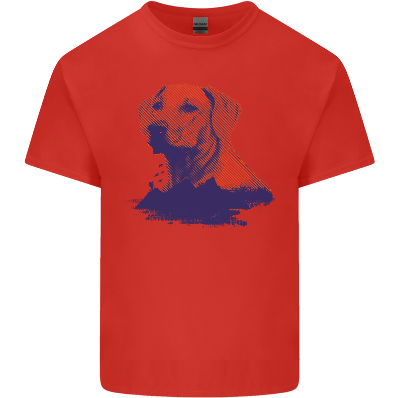 Golden Retriever Mountains Kids T-Shirt Childrens Red