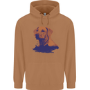 Golden Retriever Mountains Mens 80% Cotton Hoodie Caramel Latte