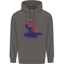 Golden Retriever Mountains Mens 80% Cotton Hoodie Charcoal