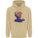 Golden Retriever Mountains Mens 80% Cotton Hoodie Sand