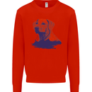 Golden Retriever Mountains Mens Sweatshirt Jumper Bright Red