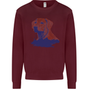 Golden Retriever Mountains Mens Sweatshirt Jumper Maroon