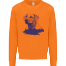 Golden Retriever Mountains Mens Sweatshirt Jumper Orange