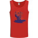 Golden Retriever Mountains Mens Vest Tank Top Red