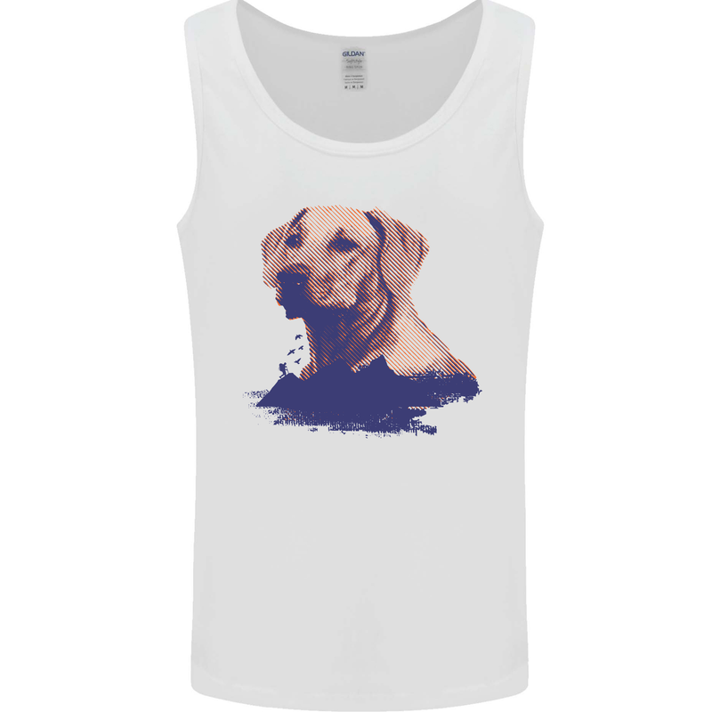 Golden Retriever Mountains Mens Vest Tank Top White