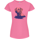 Golden Retriever Mountains Womens Petite Cut T-Shirt Azalea