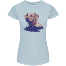 Golden Retriever Mountains Womens Petite Cut T-Shirt Light Blue
