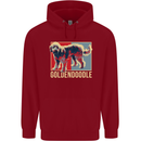 Goldendoodle Dog Art Childrens Kids Hoodie Red