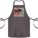 Goldendoodle Dog Art Cotton Apron 100% Organic Dark Grey