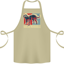 Goldendoodle Dog Art Cotton Apron 100% Organic Khaki