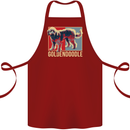 Goldendoodle Dog Art Cotton Apron 100% Organic Maroon