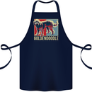 Goldendoodle Dog Art Cotton Apron 100% Organic Navy Blue