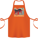 Goldendoodle Dog Art Cotton Apron 100% Organic Orange