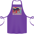 Goldendoodle Dog Art Cotton Apron 100% Organic Purple