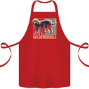 Goldendoodle Dog Art Cotton Apron 100% Organic Red