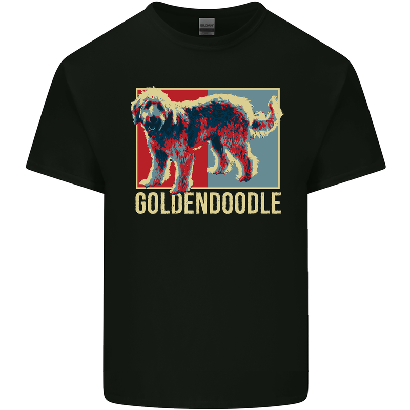 Goldendoodle Dog Art Kids T-Shirt Childrens Black