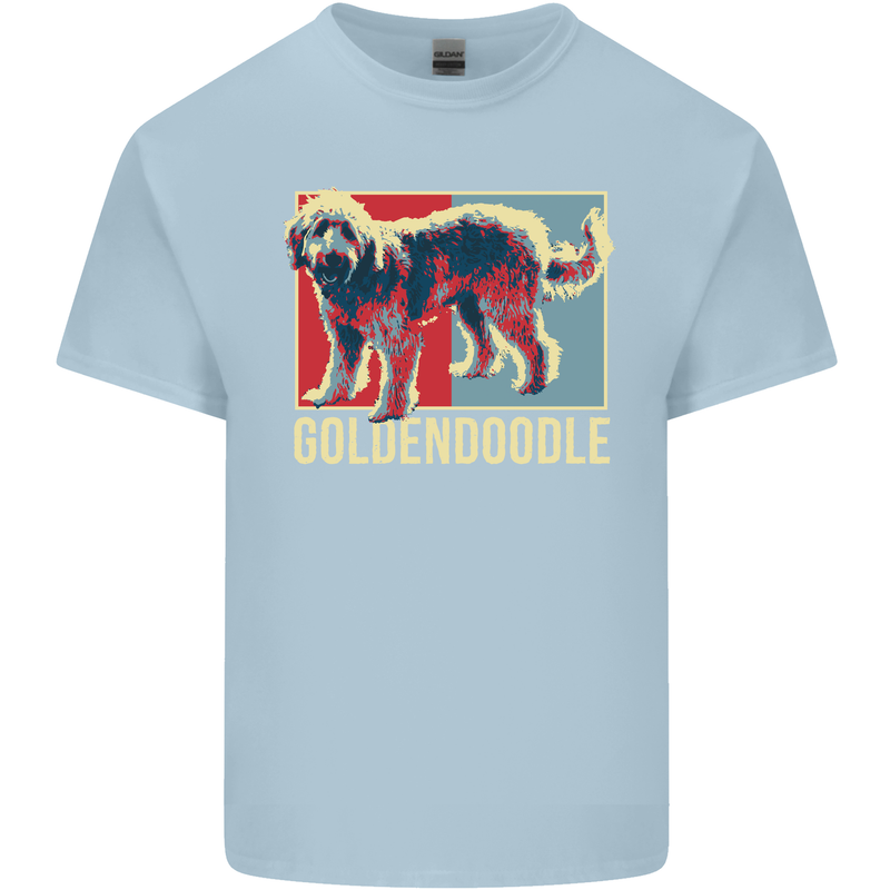 Goldendoodle Dog Art Kids T-Shirt Childrens Light Blue