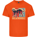 Goldendoodle Dog Art Kids T-Shirt Childrens Orange