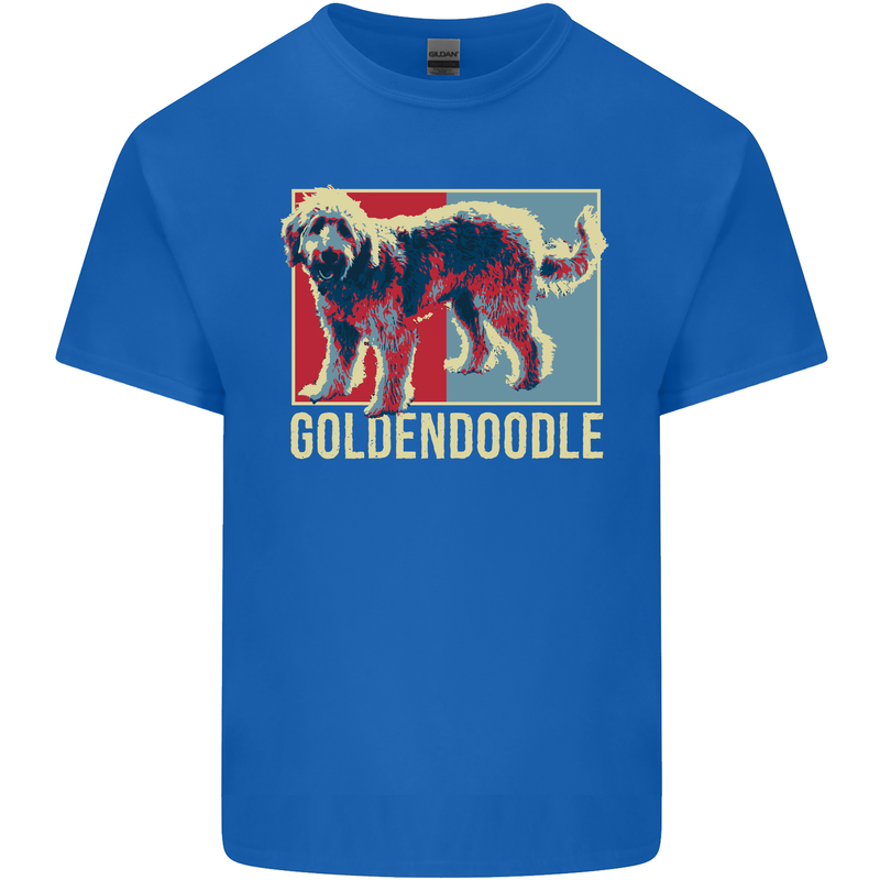 Goldendoodle Dog Art Kids T-Shirt Childrens Royal Blue