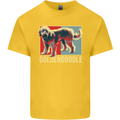 Goldendoodle Dog Art Kids T-Shirt Childrens Yellow