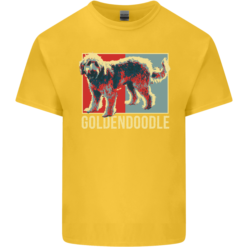 Goldendoodle Dog Art Kids T-Shirt Childrens Yellow