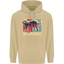 Goldendoodle Dog Art Mens 80% Cotton Hoodie Sand