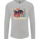 Goldendoodle Dog Art Mens Long Sleeve T-Shirt Sports Grey