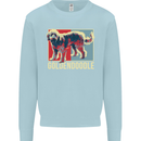 Goldendoodle Dog Art Mens Sweatshirt Jumper Light Blue