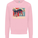 Goldendoodle Dog Art Mens Sweatshirt Jumper Light Pink