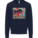 Goldendoodle Dog Art Mens Sweatshirt Jumper Navy Blue