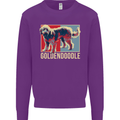 Goldendoodle Dog Art Mens Sweatshirt Jumper Purple