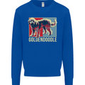 Goldendoodle Dog Art Mens Sweatshirt Jumper Royal Blue