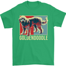 Goldendoodle Dog Art Mens T-Shirt Cotton Gildan Irish Green