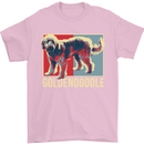 Goldendoodle Dog Art Mens T-Shirt Cotton Gildan Light Pink
