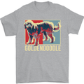 Goldendoodle Dog Art Mens T-Shirt Cotton Gildan Sports Grey